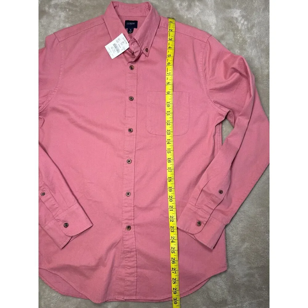 J. Crew Cotton Corduroy Long Sleeve Button-Down Pink Men's Size Small NWT